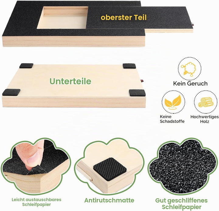 Kratzbrett für Hunde mit Leckerlibox, Hunde Krallen Kratzbrett Alternative Krallenschleifer für Hund