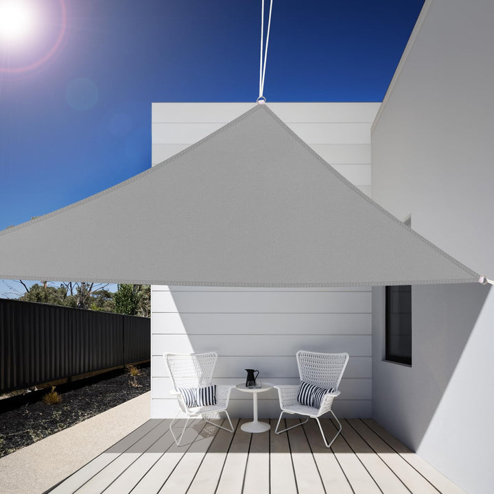 Sonnensegel Dreieckig, 3x3x3m, Sonnenschutz Wasserdicht Windschutz UV Schutz 99% Sunsegel mit Ösen S