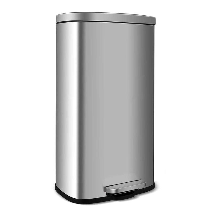 LIFERUN Mülleimer Küche 30l, Abfalleimer mit Deckel, Softclose Treteimer aus Stahl, mit Inneneimer f