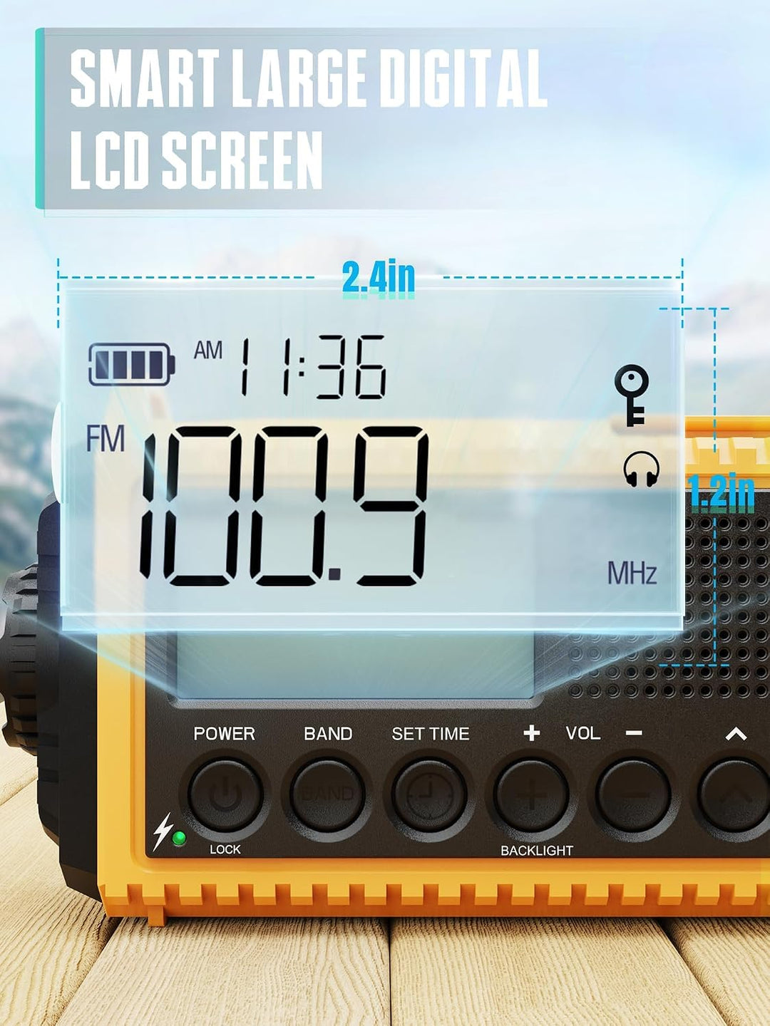 Notfallradio | 12000mAh Powerbank | Kurbelradio |Solar Radio mit Weltempfänger | AM/FM/SW, SOS, USB-