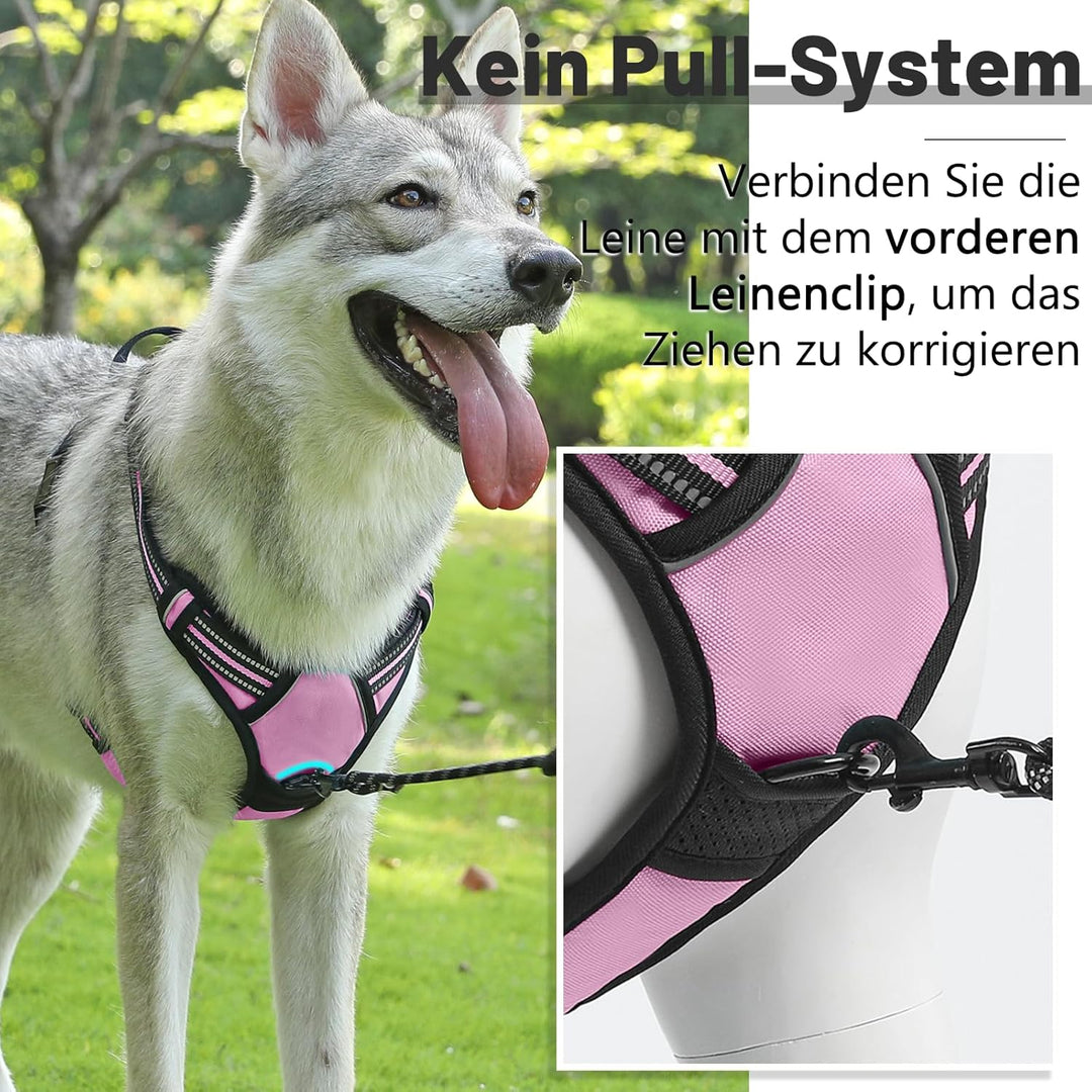 Demigreat Hundegeschirr Mittelgrosse Grosse Hunde, Anti Zug Hundegeschirr Gepolstert mit Griff, Atmu