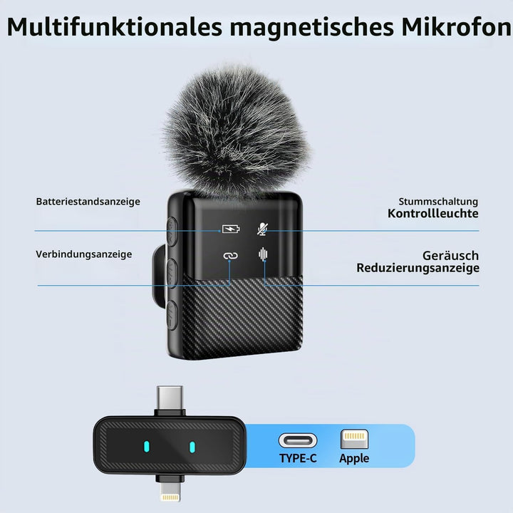 yAyusi Vlogging-Kit für iPhone/Android, YouTube-Starter-Kit, Beinhaltet Mini-Stativ, Telefonclip, Fü