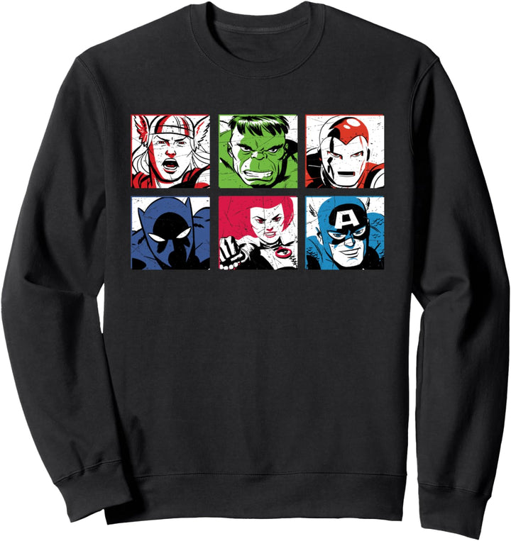 Marvel Avengers Super Heroes Retro Comic Art Sweatshirt