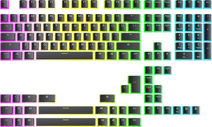 Ranked Pudding v2 PBT-Tastenkappen | 145 Double Shot Transluzent ANSI US- und ISO-Layout | OEM-Profi