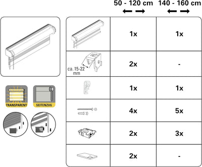 GARDINIA Doppelrollo de luxe, Duo-Rollo, Seitenzugrollo, Transparente und blickdichte Streifen, Vers