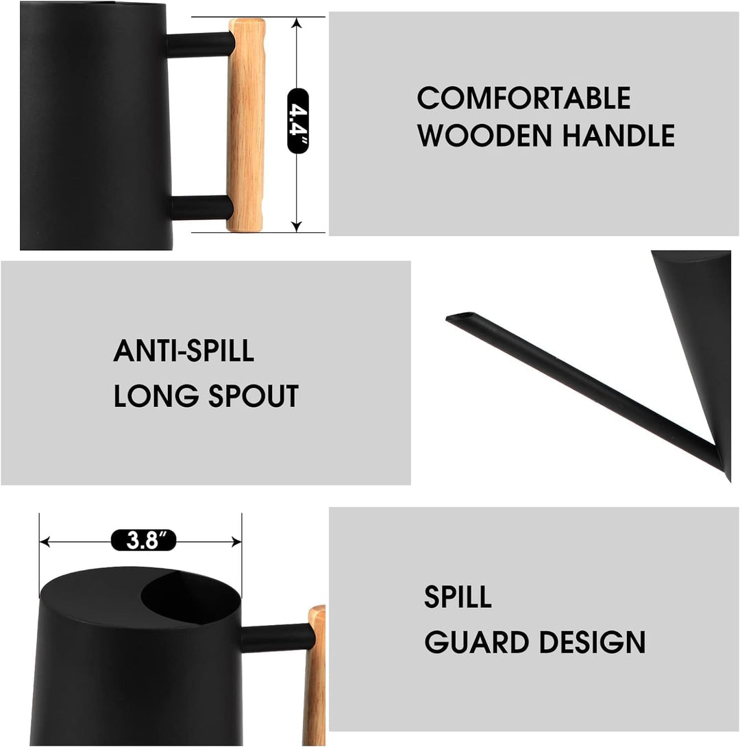 Giesskanne Zimmerpflanzen, 1000ml Metall Edelstahl Giesskanne Kleine Moderne Bewässerung Topf mit la