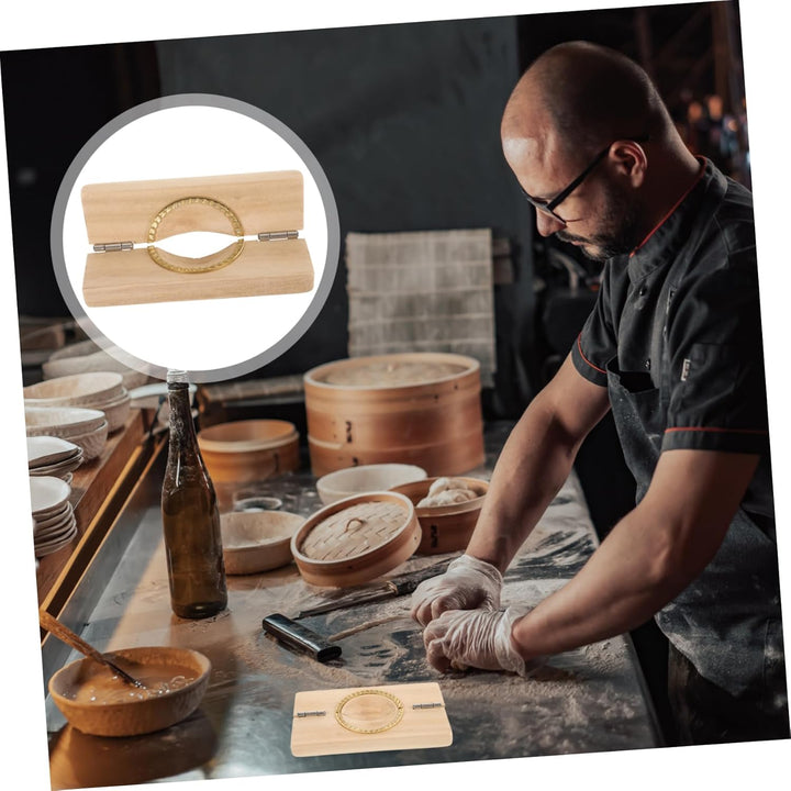 Teigtaschenpresse Holz Metall Kompakte Teigtaschenform Für Haushalt Wiederverwendbar Komfortable Bed