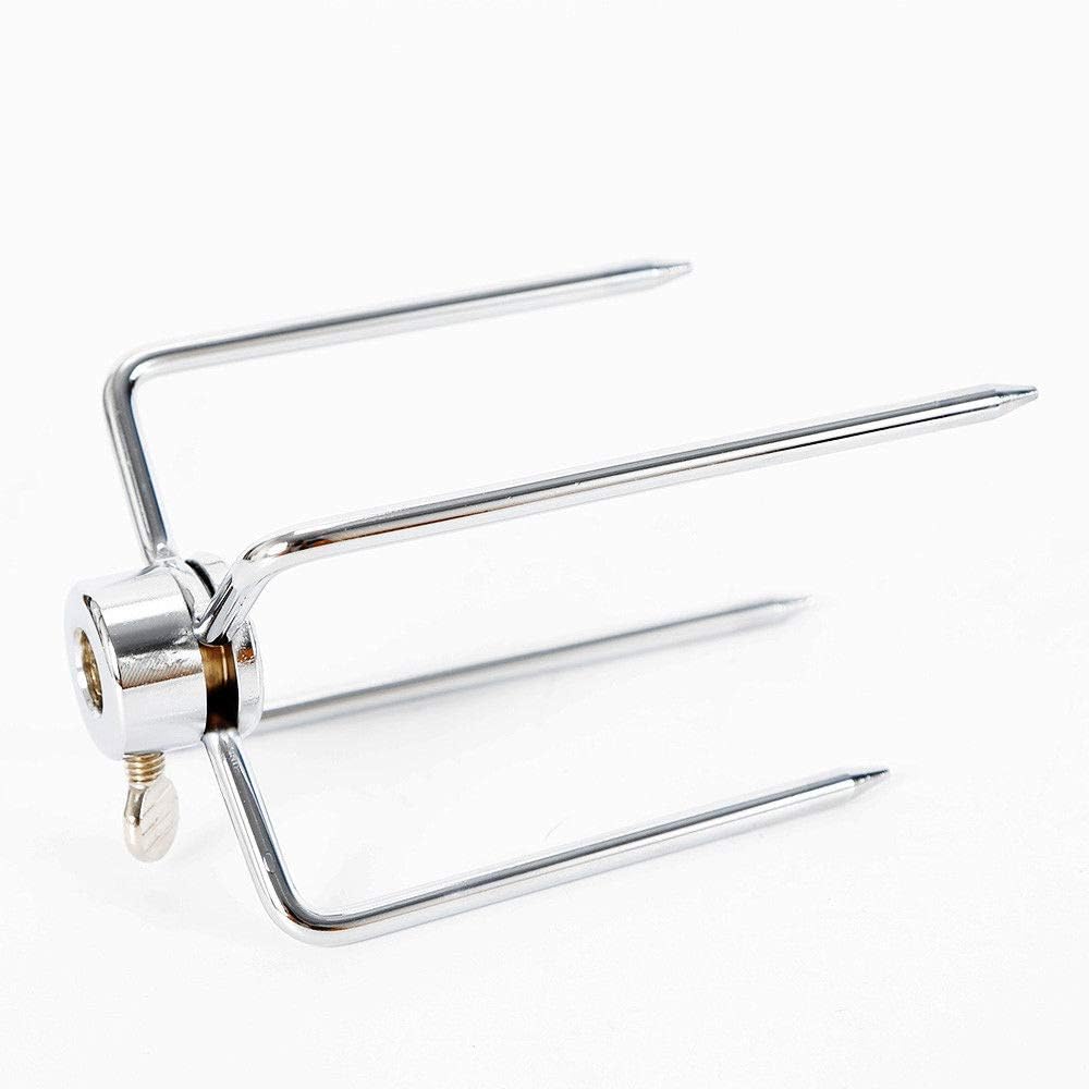 4-Stücke Fleischklammer Spiessgabel Grillspiess Fleischnadeln Drehspiess Grill BBQ/4* Fleischklammer