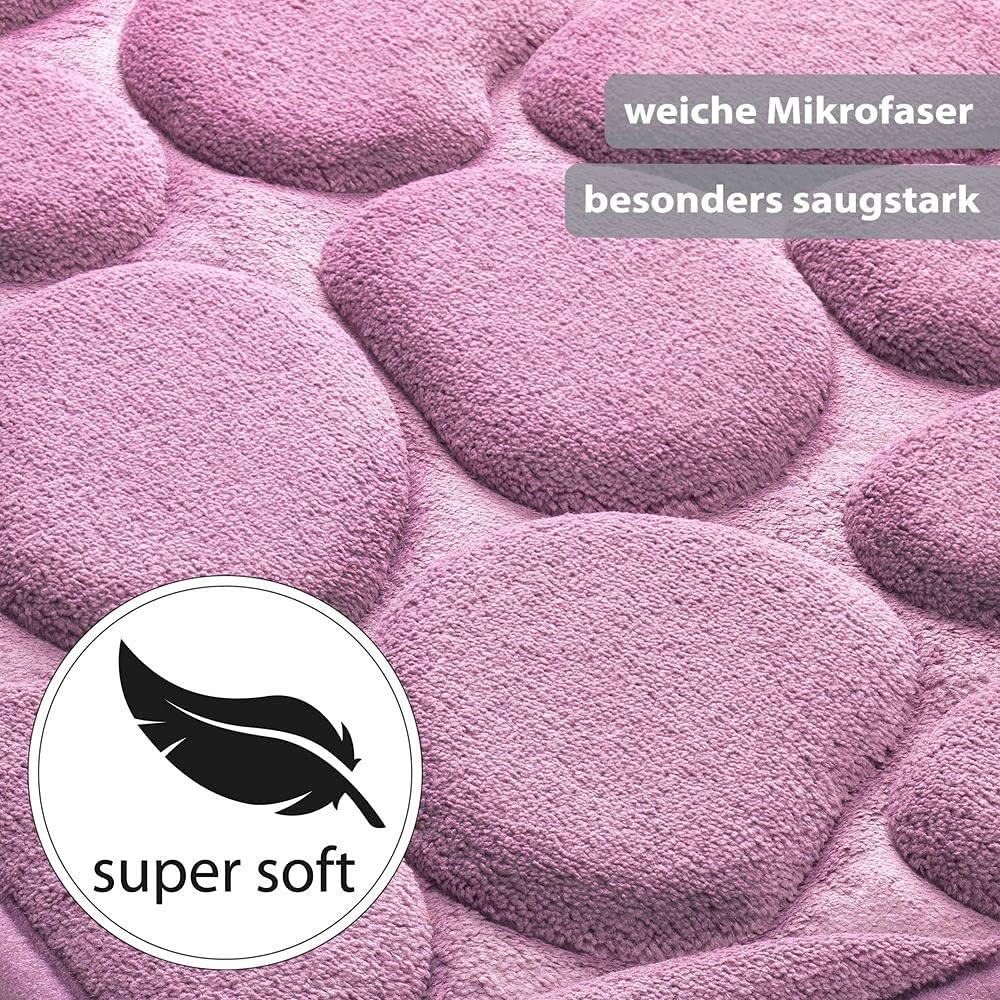 PANA Memoryschaum Badematte in versch. Farben • Badteppich aus weichen Mikrofasern - rutschfest & wa