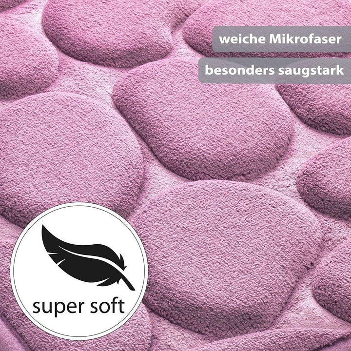 PANA Memoryschaum Badematte in versch. Farben • Badteppich aus weichen Mikrofasern - rutschfest & wa