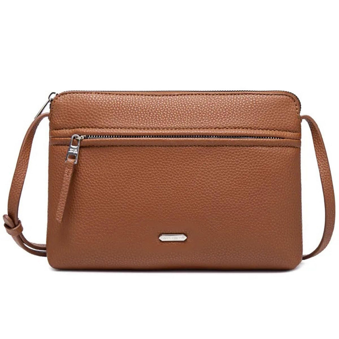 David Jones - Damen Kleine Umhängetasche - Flache Handtasche PU Leder Frau - Elegante Tasche Klassis