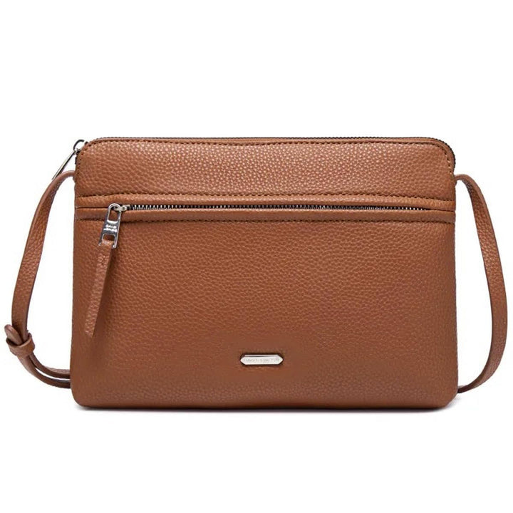 David Jones - Damen Kleine Umhängetasche - Flache Handtasche PU Leder Frau - Elegante Tasche Klassis