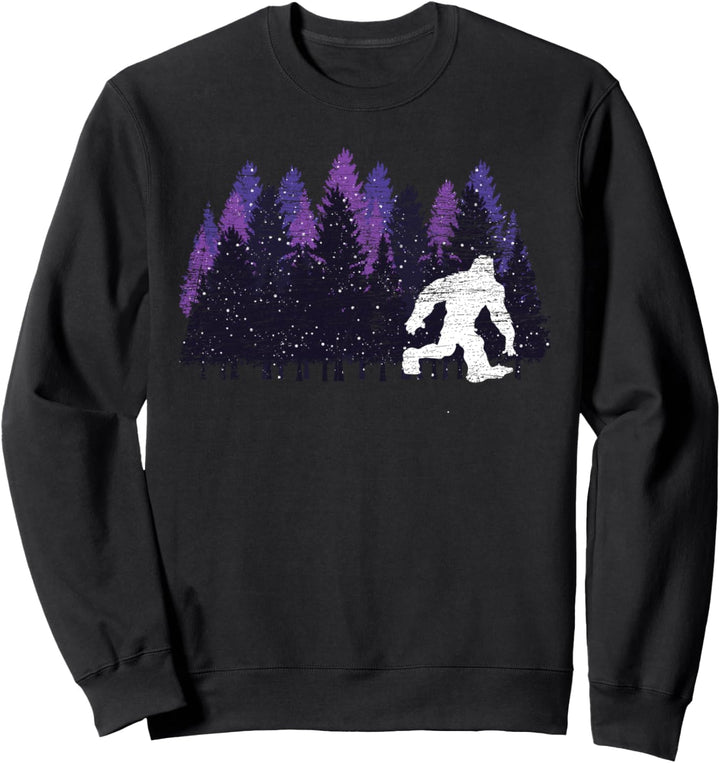 Nacht Natur Wald Sasquatch Folklore Kryptid Bigfoot Sweatshirt