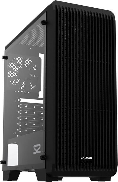 Zalman S2 TG PC Midi Tower ATX Gehäuse mit Lüfter - Computer Case ATX Gaming Tower - Gaming PC Gehäu