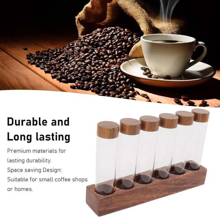 Kaffeebohnen-Aufbewahrungsröhrchen Einzeldosis, 6PCS oder 12PCS Kaffeebohnenkeller, Dosierglasfläsch