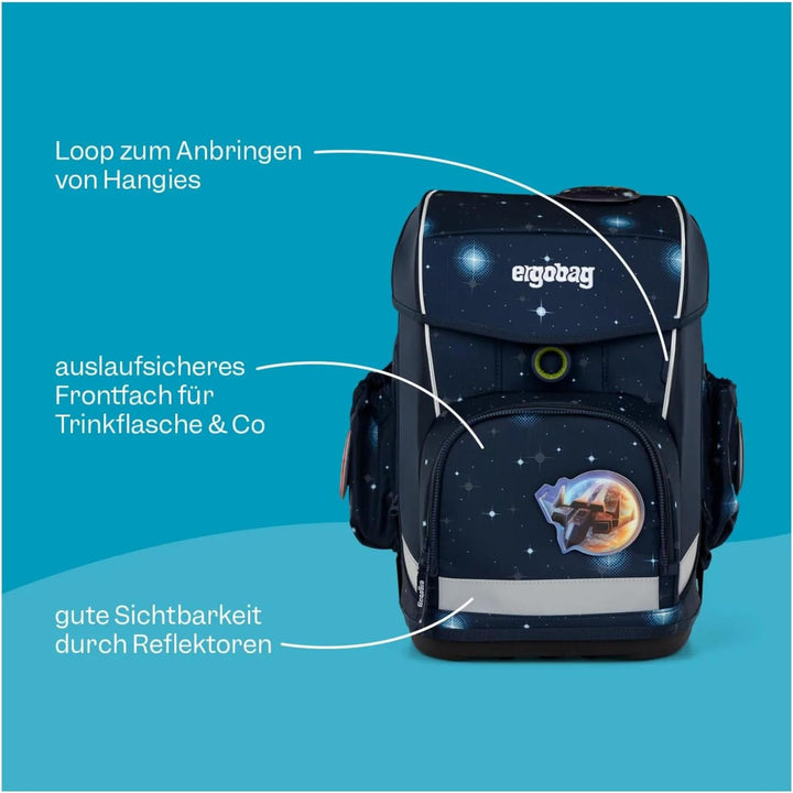 ergobag cubo Light Set ergonomischer Schulanzen, extra leicht, Set 6-teilig, 780 g Einheitsgrösse Am