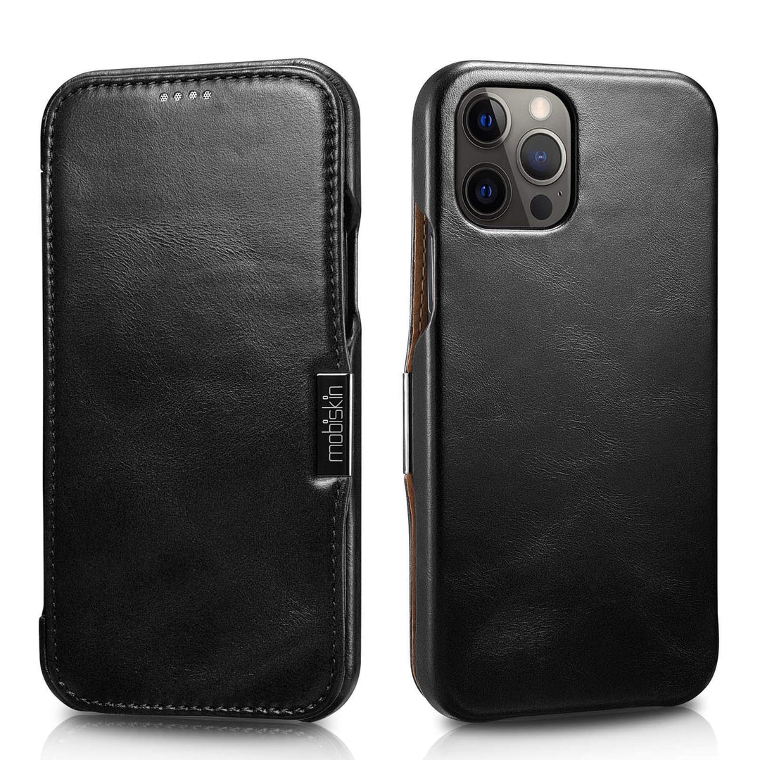 Mobiskin Hülle kompatibel mit Apple iPhone 12 PRO MAX (6,7 Zoll), Handyhülle mit echtem Leder, Case,