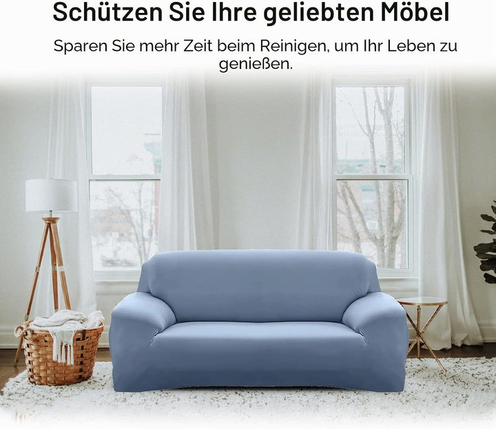 Jaotto Sofabezug 3 Sitzer Elastischer Stretch Spandex Sofa Überwürfe Sofahusse Antirutsch Waschbar S