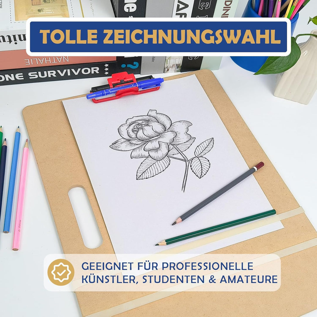 COOZEE 33x43cm Zeichenbretter für Künstler, Tragbare Skizzenplatine mit Einstellbarer verbesserter C