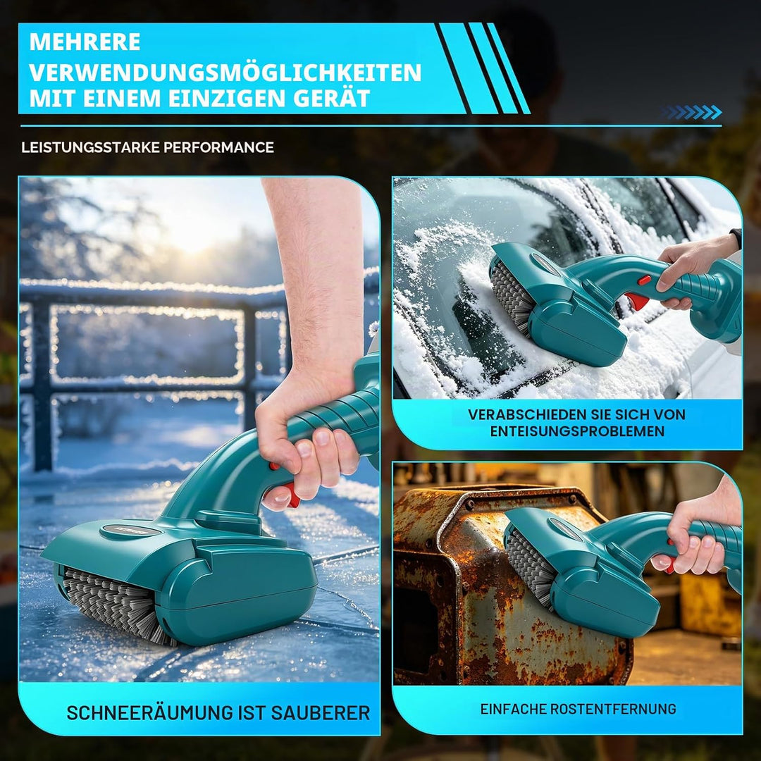 Roadtime Schnurlose Elektrisch Grillbürste für Makita 18 V(ohne Akku),Grillreinigungsbürste mit 360°