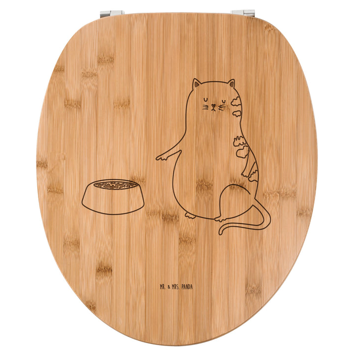 Mr. &amp; Mrs. Panda WC Sitz Katze fressen - Geschenk, Toilette, Katzenfreund, Klobrille, Katzenaccessoi