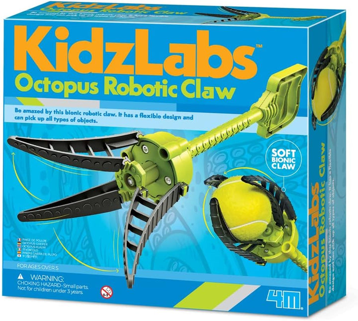 4M - KidzRobotix - Oktopus Roboter Klaue - Interaktives Lernen Experimentierkasten Lernspielzeug Rob