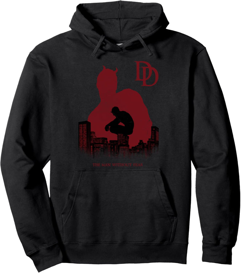 Marvel Daredevil The Man Without Fear Crouch On Skyline Pullover Hoodie