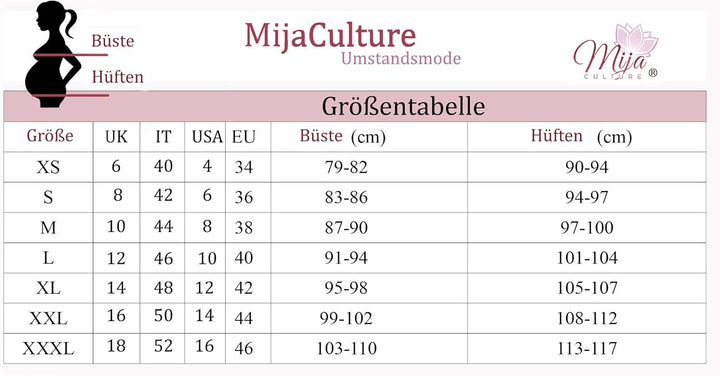 MijaCulture 3 in1 Geburtskleid Stillnachthemd Umstandsnachthemd 4128 Rosa/mit Herzen S, Rosa/mit Her
