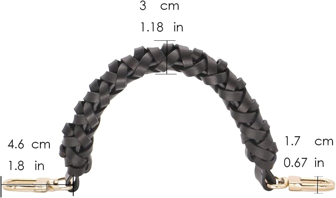 Geflochtener Echtleder-Griff 31cm,Geflochtener Griff für Beaubourg Hobo Top Handle Neonoe Strap Neve