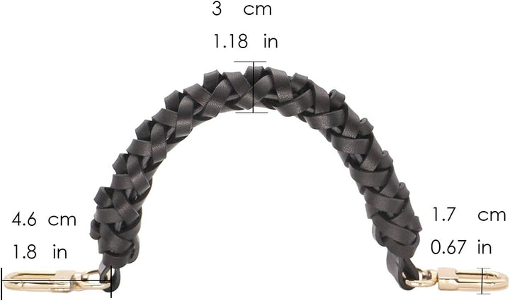 Geflochtener Echtleder-Griff 31cm,Geflochtener Griff für Beaubourg Hobo Top Handle Neonoe Strap Neve