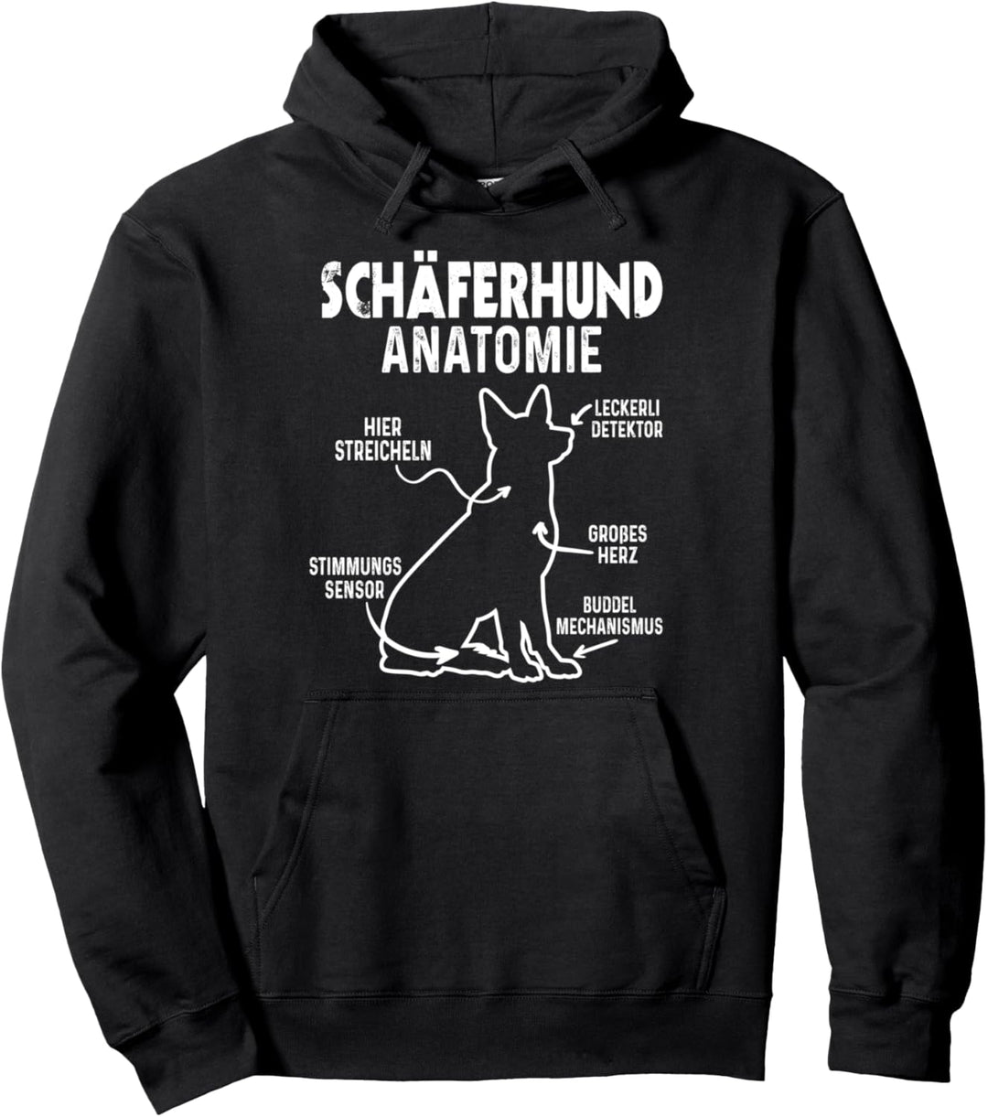 Deutscher Schäferhund Anatomie Hundebesitzer Hunde Pullover Hoodie