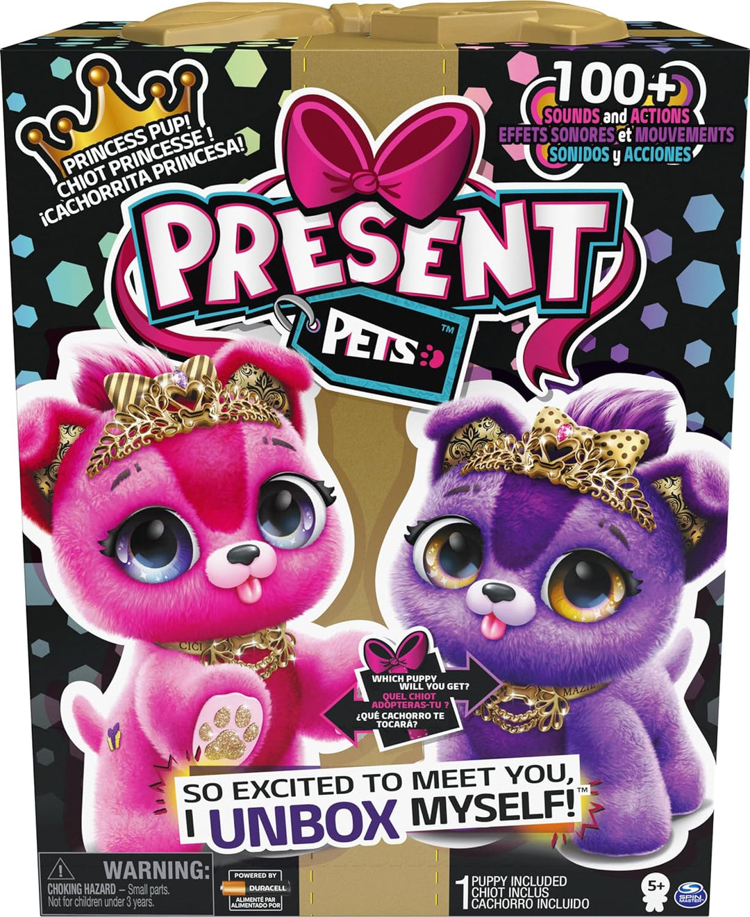Present Pets, Princess Puppy Interaktives Plüschtier mit über 100 Geräuschen und Aktionen (Stil kann