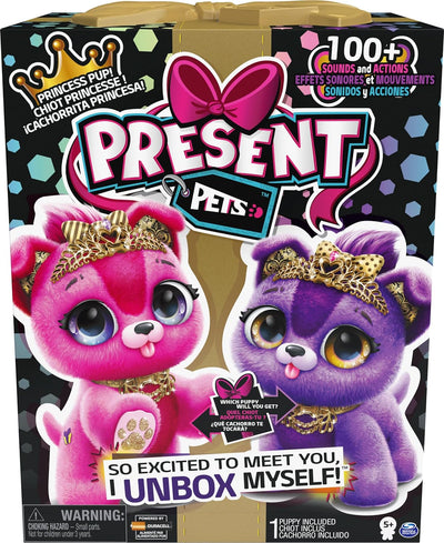 Present Pets, Princess Puppy Interaktives Plüschtier mit über 100 Geräuschen und Aktionen (Stil kann