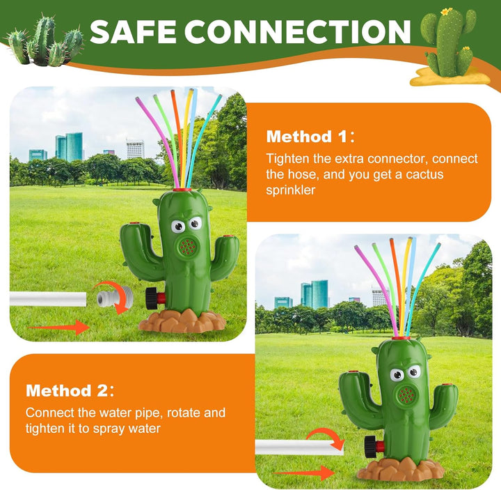 Wasserspielzeug für Kinder, Outdoor Kaktus Wassersprinkler Wasserspritz Wasserspiel Gartenspielzeug