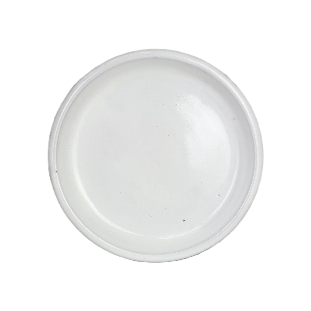 Teller/Untersetzer weiss glasiert 42cm