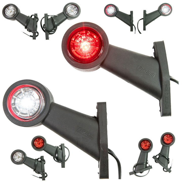 2 x LED Gummi Begrenzungsleuchte Seitenleuchte 12V 24V mit E-Prüfzeichen Positionsleuchte Auto LKW P