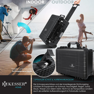 KESSER® Kamerakoffer Transportkoffer Fotokoffer Werkzeugkoffer mit Schaumstoff, Hartschalen-Universa