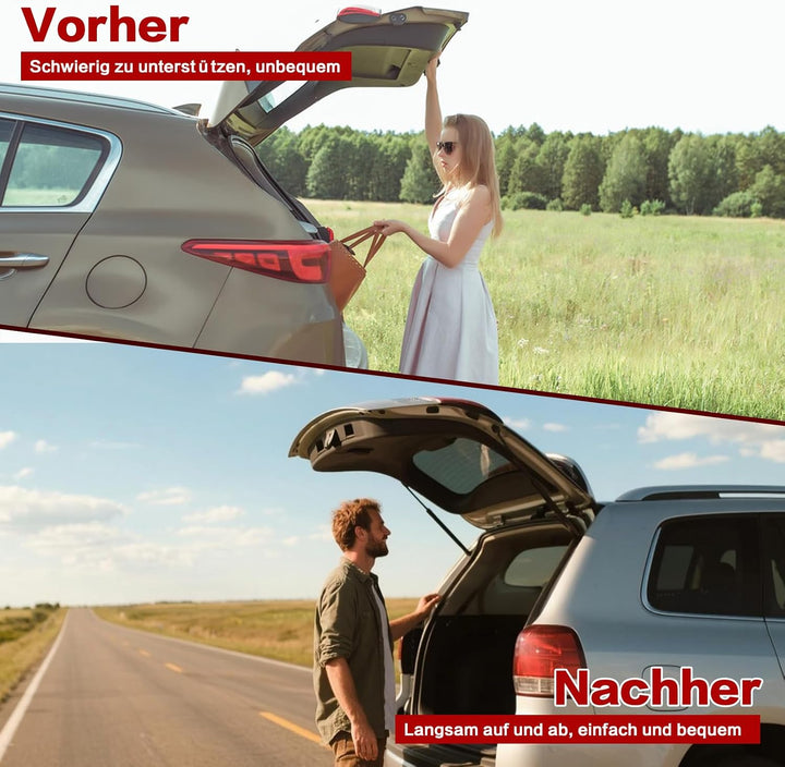 2pcs Gasdruckfeder kompatibel mit VW Golf V 2003-2009, Exakte 535N Heckklappendämpfer für sanftes Öf