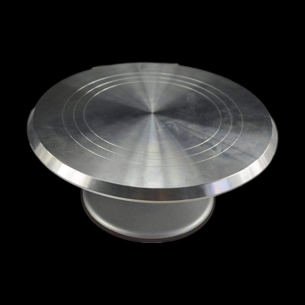Zonfer Rund Rotierende Kuchen-plattform Edelstahl-Kuchen-schwenker-Platte Silikon-Basis Revolving St