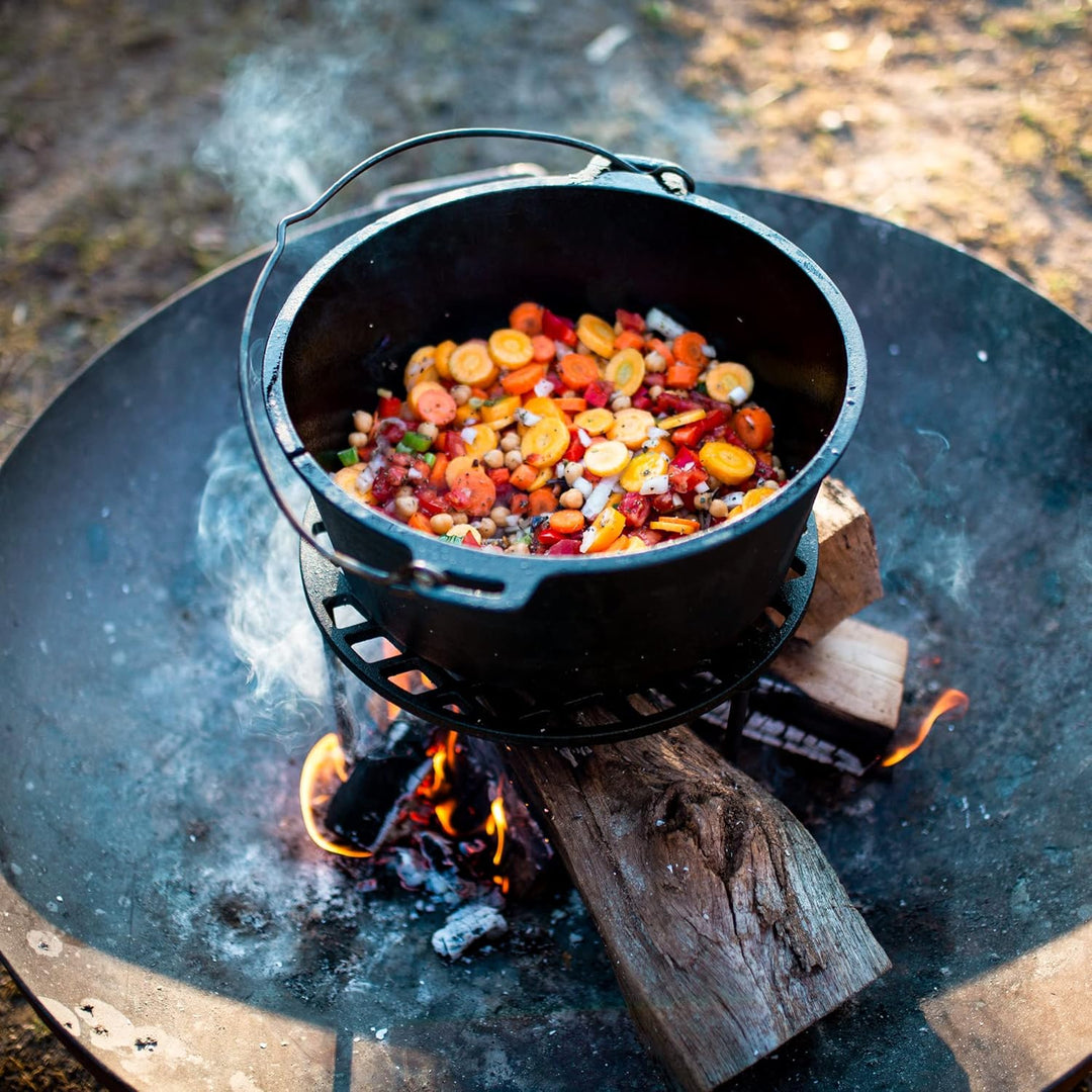BBQ-Toro Gusseisen Grillrost mit 3 Beinen | rund | Dutch Oven Untersetzer, Grill Zubehör | Dreibein,