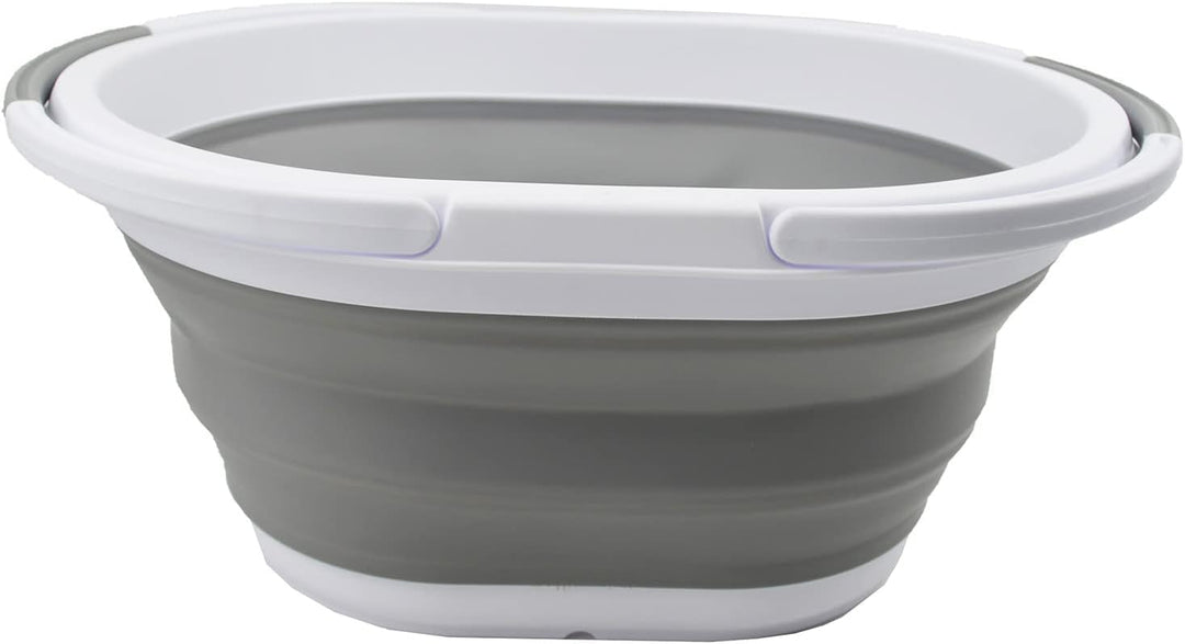 SAMMART 11L Faltbarer Korb mit Griff – Tragbarer Outdoor-Picknickkorb/Krater – Faltbare Einkaufstasc