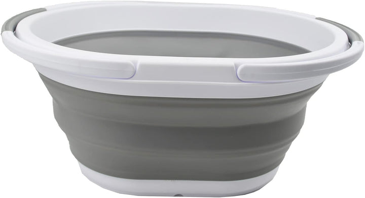SAMMART 11L Faltbarer Korb mit Griff – Tragbarer Outdoor-Picknickkorb/Krater – Faltbare Einkaufstasc