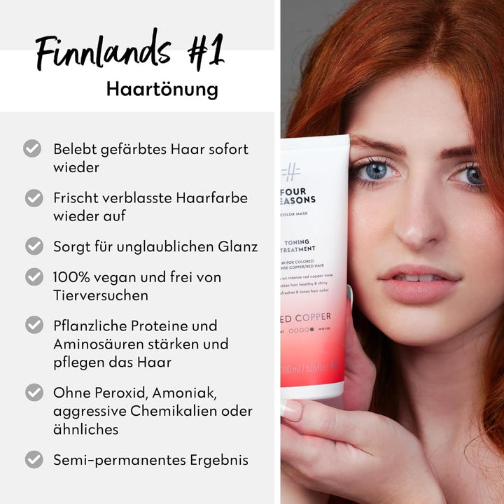 Four Reasons Haartönung Conditioner - Kupfer Rot - Natürliche Spülung und Intensivtönung für Haare -