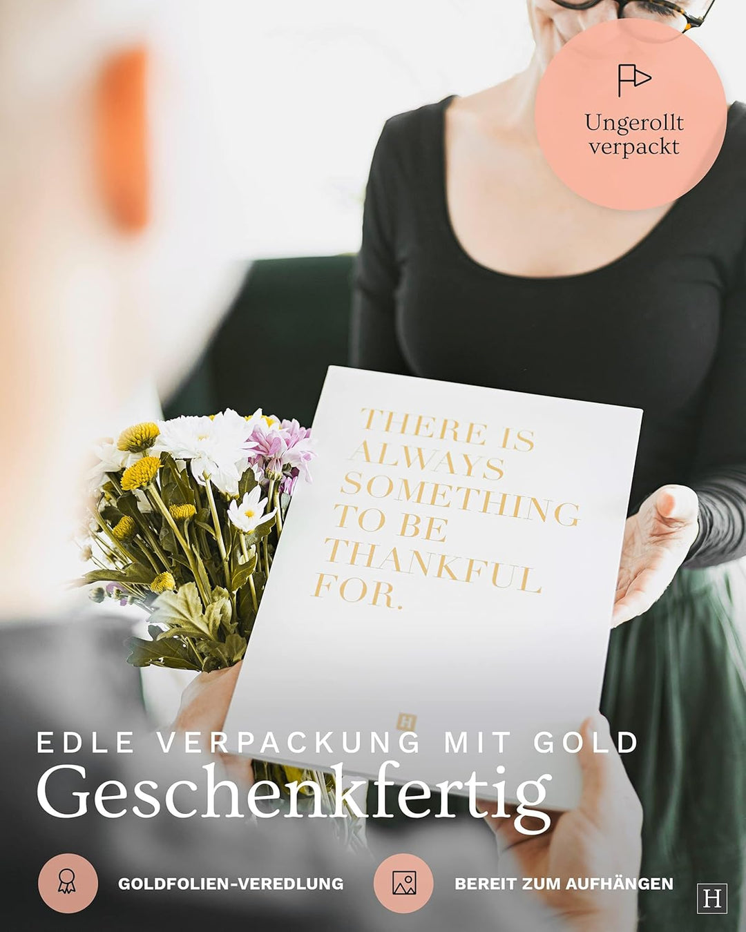 Heimlich® Premium Poster Set OHNE Bilderrahmen | Stilvolles Set mit passenden Bilder als Wohnzimmer