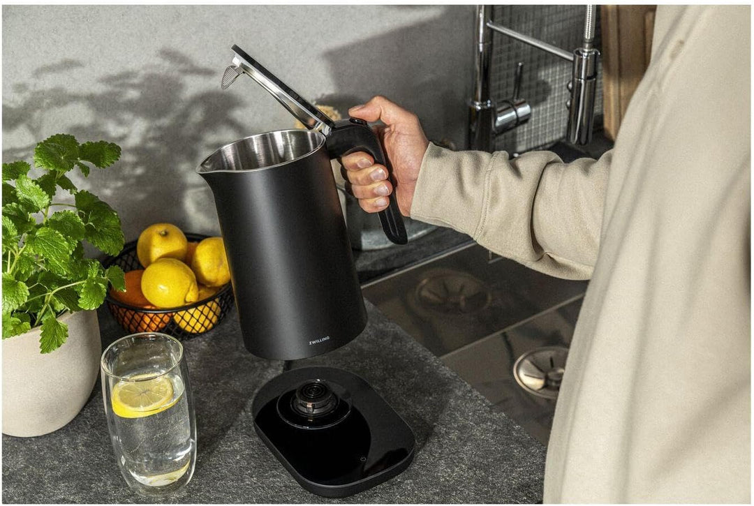 ZWILLING ENFINIGY Wasserkocher Pro mit 6 Temperatureinstellungen, Warmhaltefunktion, Edelstahl-Behäl