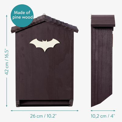 Navaris Fledermaushaus - Fledermauskasten aus Holz - Fledermaus Nistkasten - Nistkästen für Fledermä