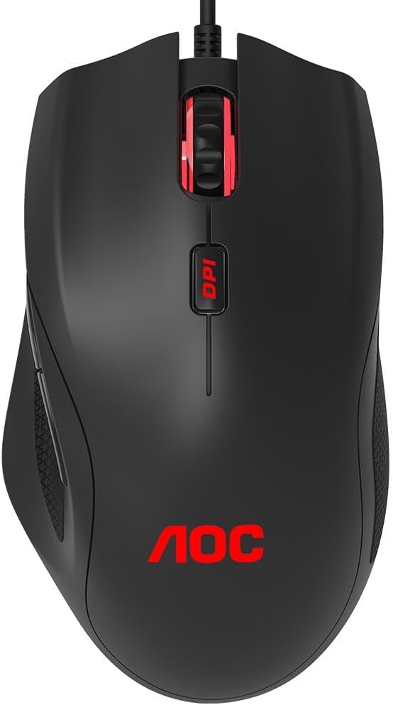 AOC GM200 Gaming Maus - 4.200 DPI - RGB-Farben - 1,8 Meter PVC Kabel, GM200