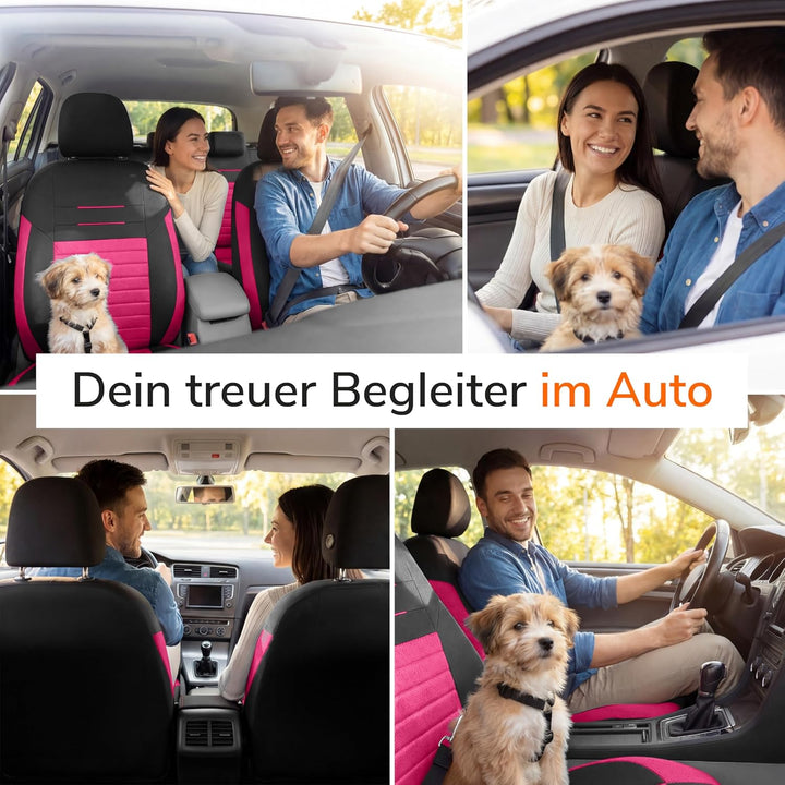 Upgrade4cars Autositzbezüge Set Universal Version 2026 | Auto-Schonbezüge für die Vordersitze & Rück