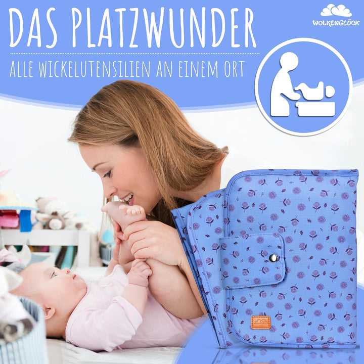 Windeltasche Blau, Blau