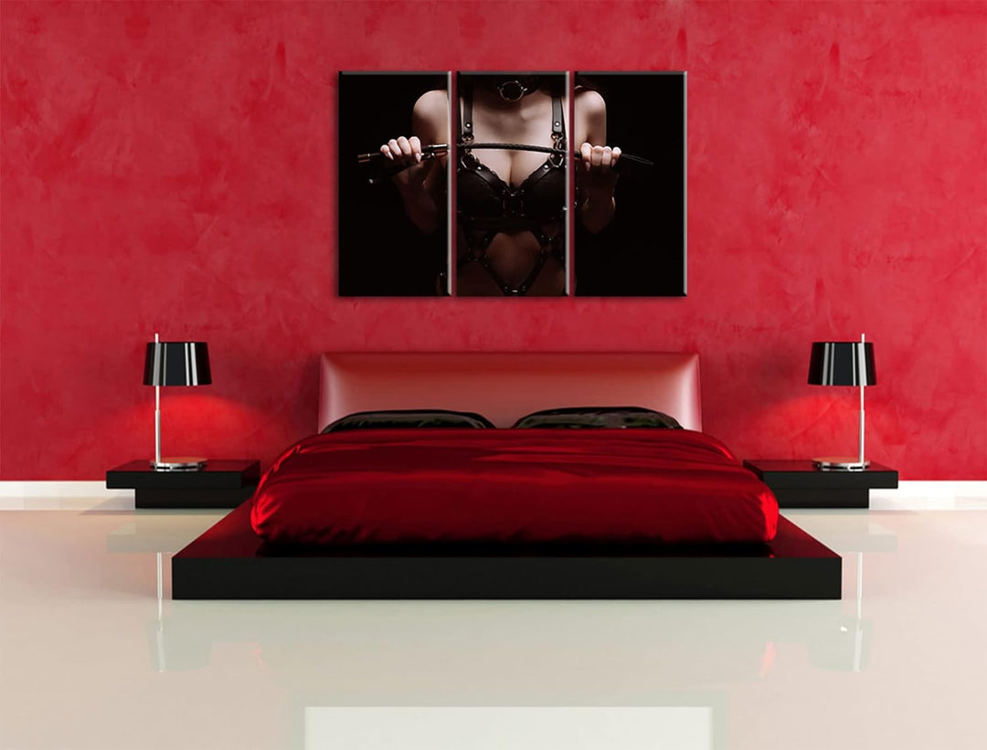Domina als Leinwandbild 3 teilig | Grösse: 120x80 cm | Wandbild | Kunstdruck | fertig bespannt